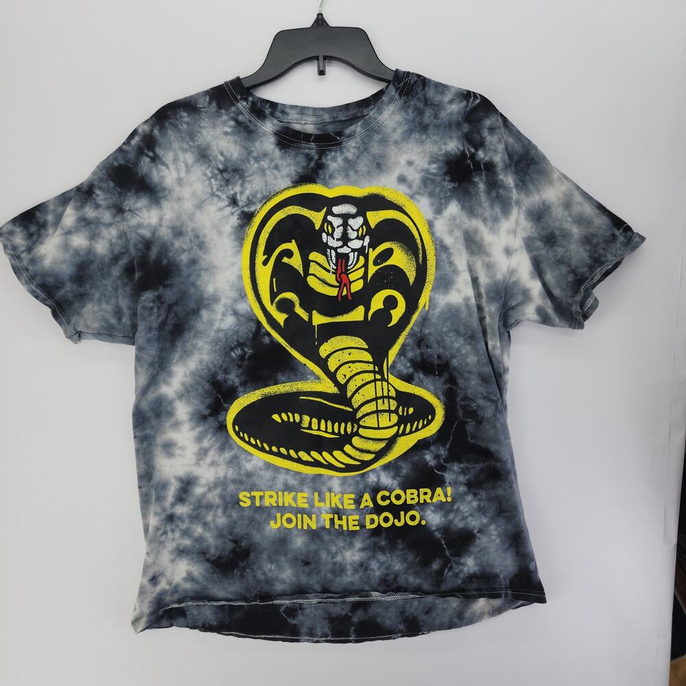 Cobra Kai Strike Like A Cobra Join The Dojo Tie Dye T-Shirt Black L